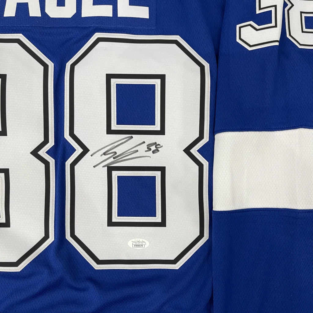 Brandon Hagel autographed Tampa Bay Lightning blue jersey with number 88