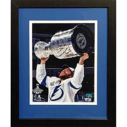 Brayden Point autographed Tampa Bay Lightning Stanley Cup framed photo