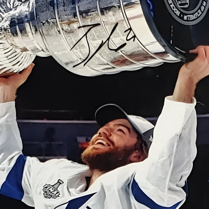 Brayden Point autographed Tampa Bay Lightning Stanley Cup framed photo