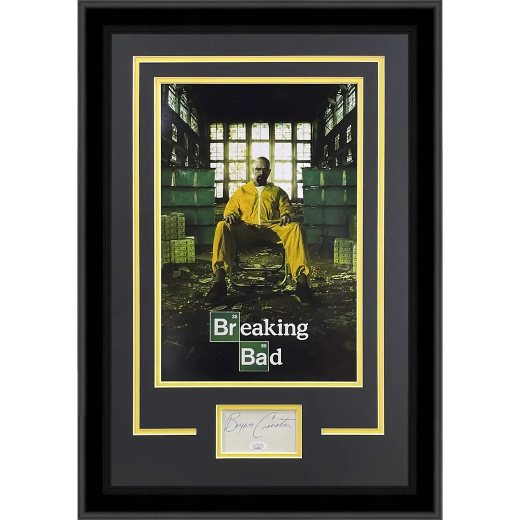 Breaking Bad deluxe framed poster with Bryan Cranston autograph