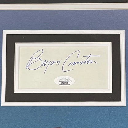 Framed Breaking Bad poster with Bryan Cranston and Aaron Paul autographs
