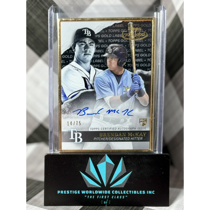 2019 Topps Gold Standard Brendan McKay autograph card 14/75 at Prestige Worldwide
