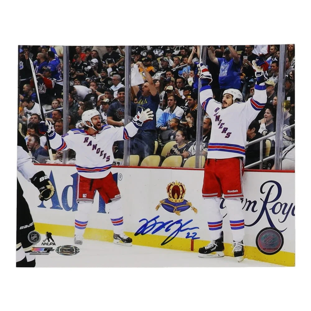 Brian Boyle signed Rangers 8x10 photo of two players celebrating, Steiner authentic