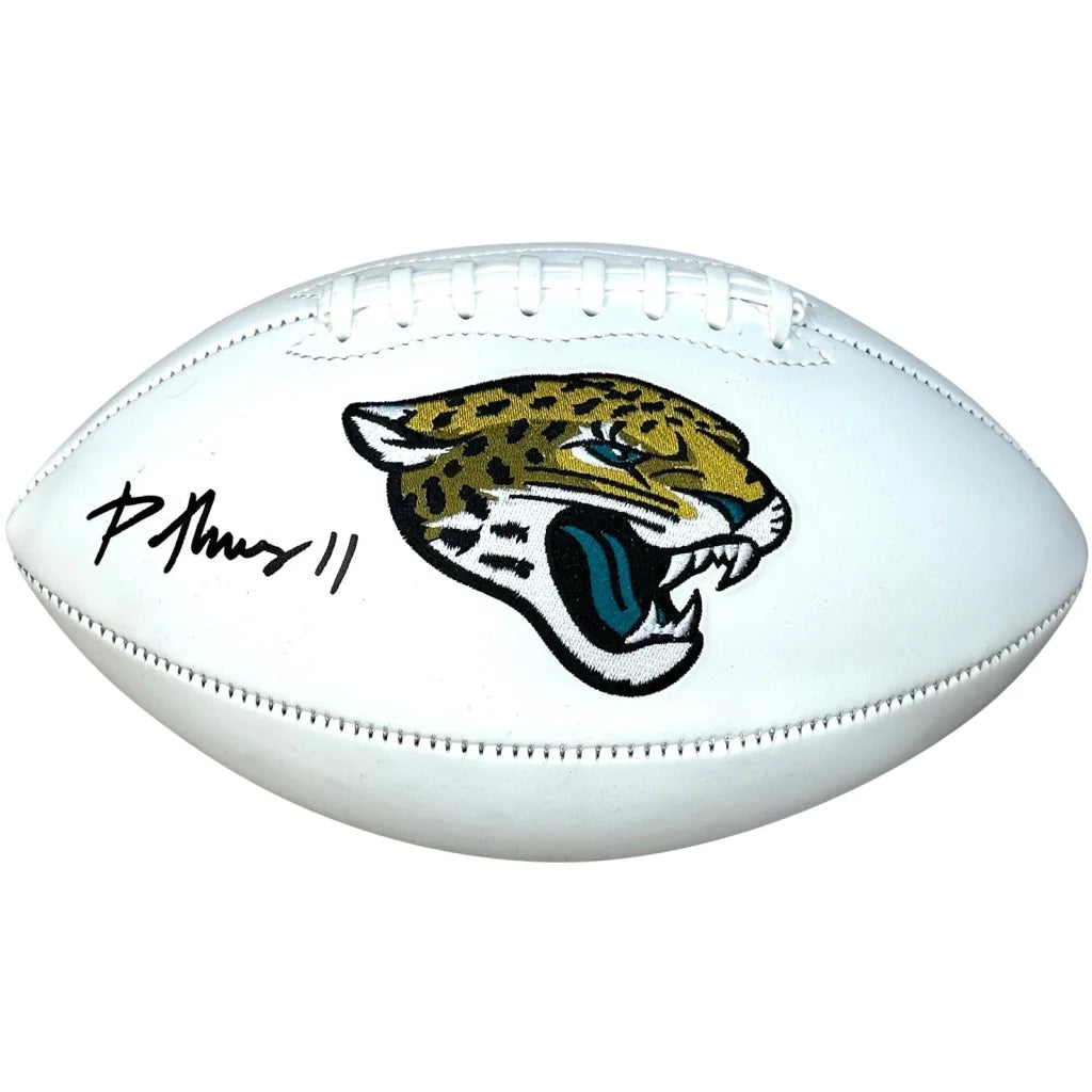 Brian Thomas signed Jacksonville Jaguars logo football