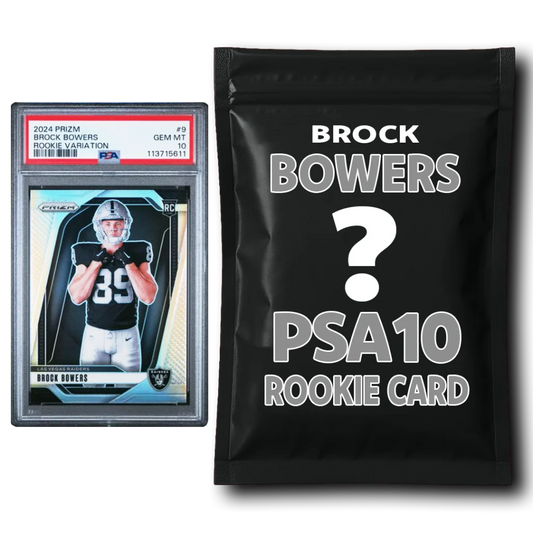 Brock Bowers PSA 10 Graded Football Rookie Card Mystery Pack | Hall of Fame Sports Memorabilia | vintageantiquesgifts.com