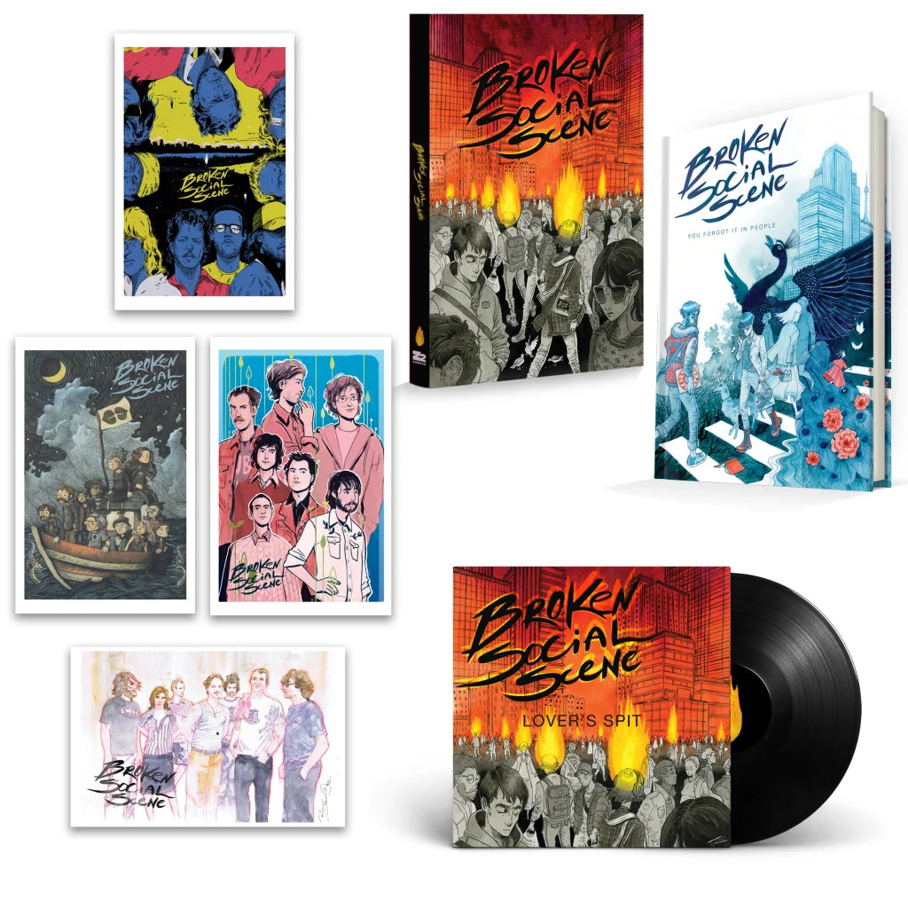 Broken Social Scene vinyl record collection in deluxe graphic novel