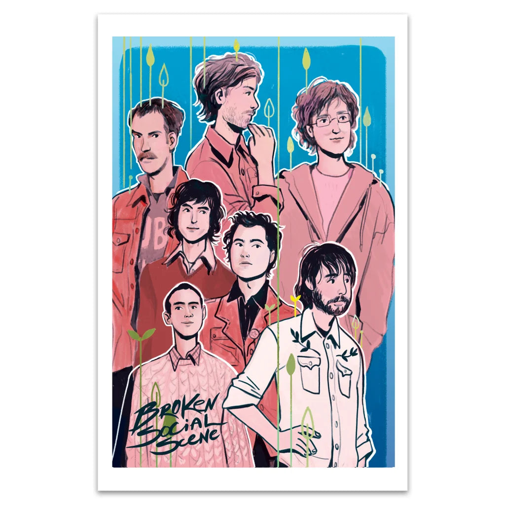 20x30 Broken Social Scene band poster illustration