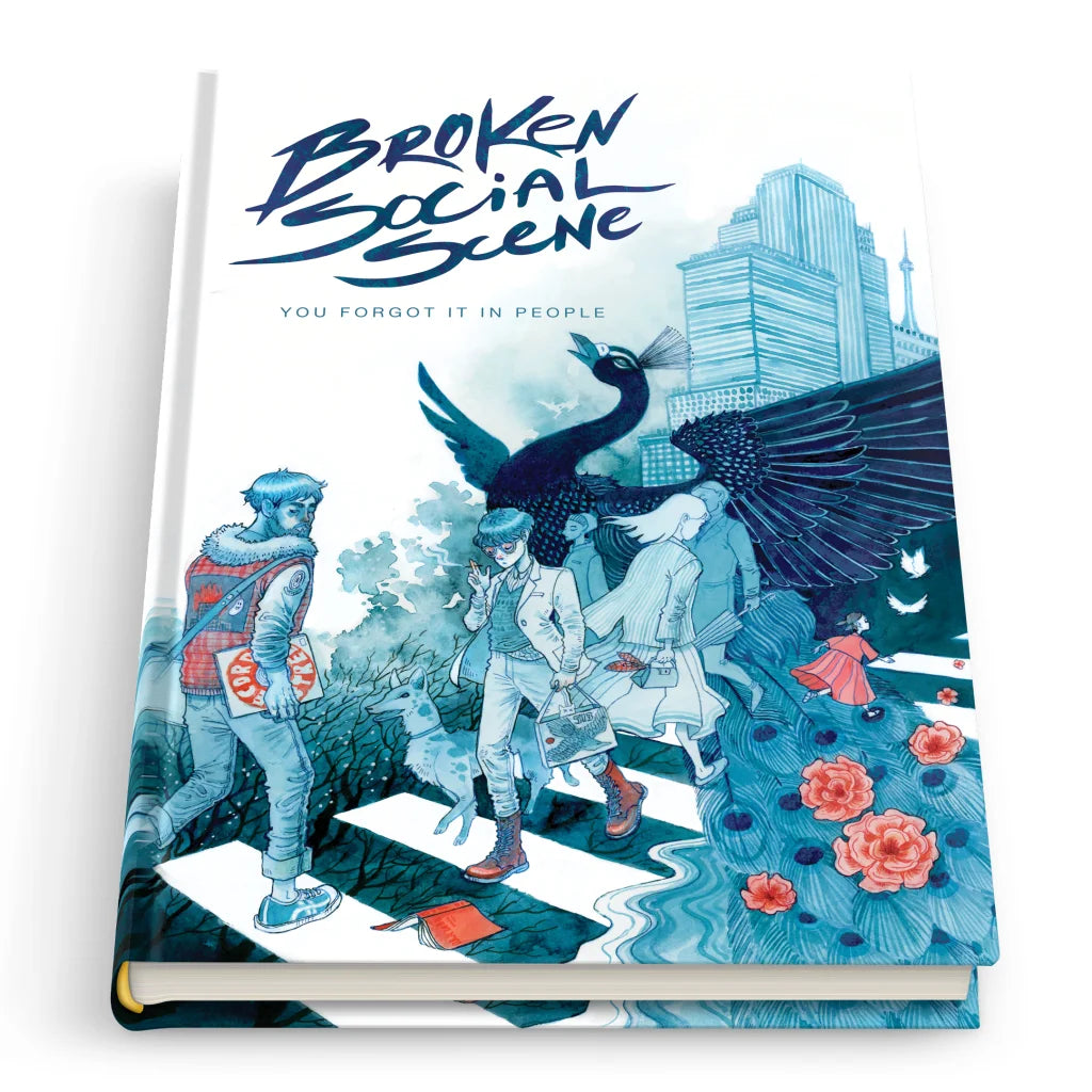 Illustrated hardcover of Broken Social Scene Signed Deluxe Graphic Novel Edition