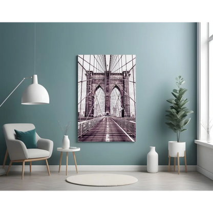 Brooklyn Bridge Canvas Wall Art in Stunning Black and White | Contemporary Home Wall Art | vintageantiquesgifts.com