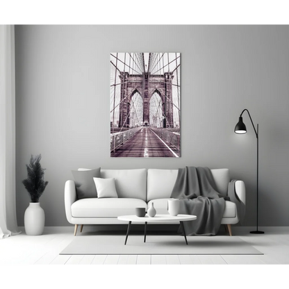 Brooklyn Bridge Canvas Wall Art in Stunning Black and White | Modern Wall Art Decor | vintageantiquesgifts.com