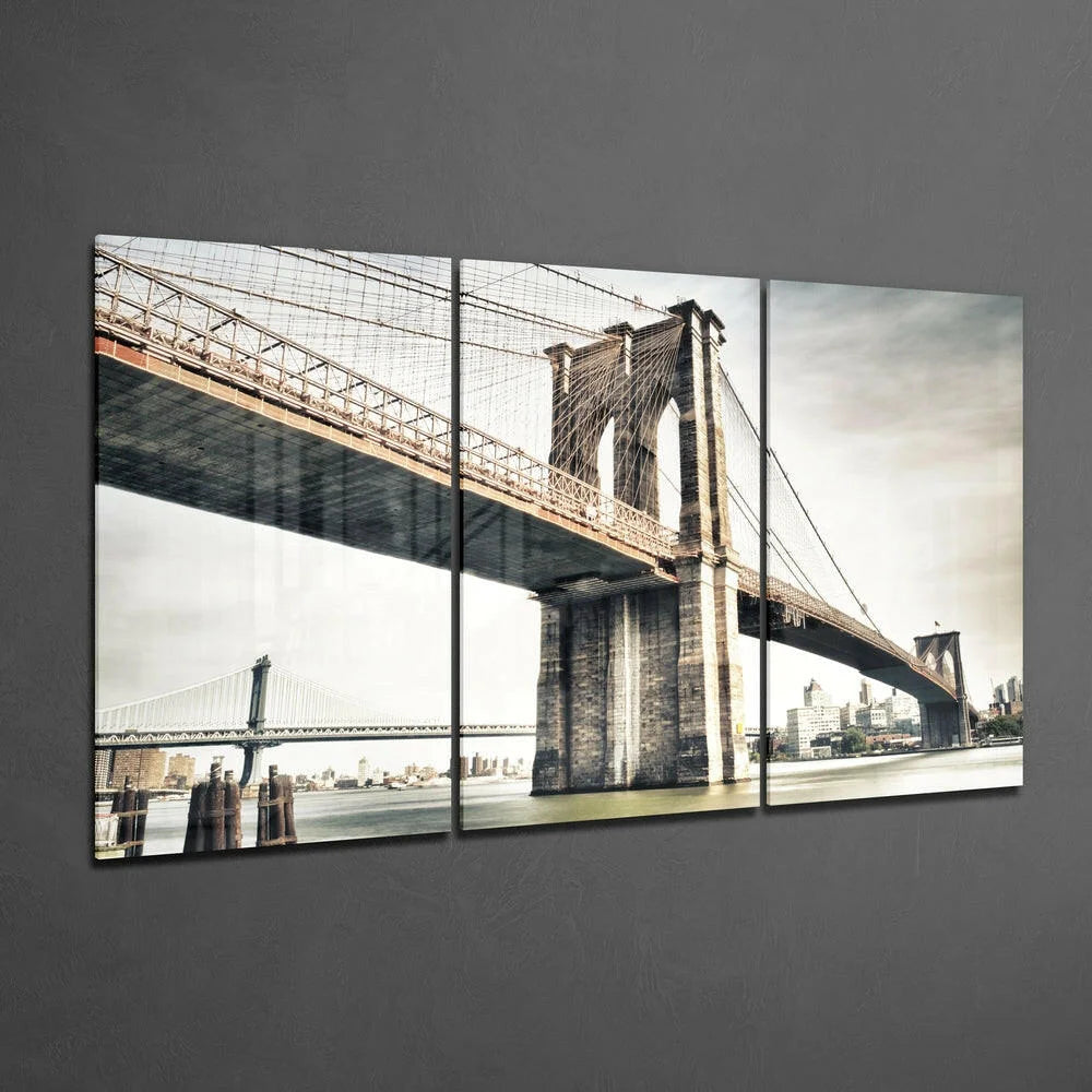Brooklyn Bridge triptych canvas wall art set print