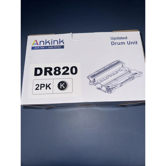 Brother DR-820 drum unit 2-pack with Ankink black DR820 drums in box