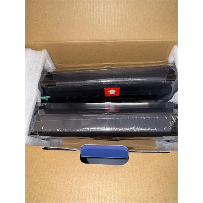 Brother DR-820 drum unit with two black toner cartridges in padded box