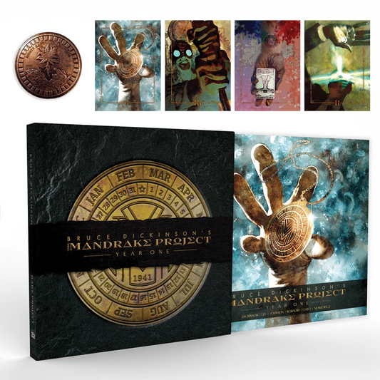 Bruce Dickinson Mandrake Project Deluxe Edition Book Set with circular calendar and art prints