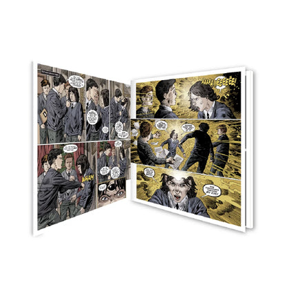 Open comic book from Bruce Dickinson Mandrake Project Limited Edition Comic Set showing detailed illustrations