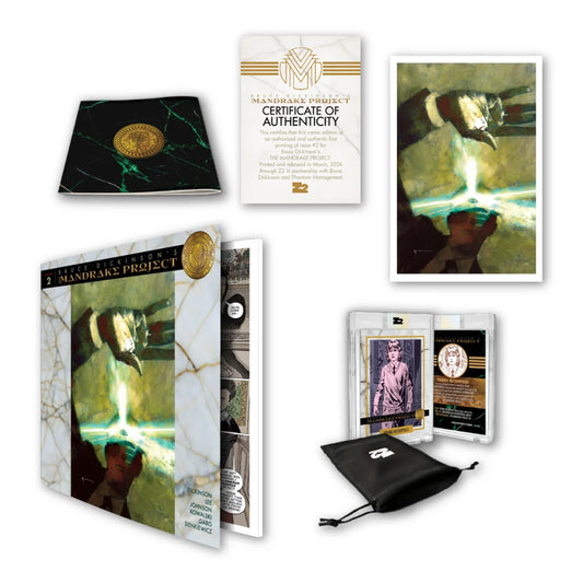 Bruce Dickinson Mandrake Project limited edition comic set with graded cards and art print