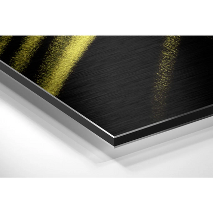 Stunning Brushed Aluminium Dibond Art Print with Gold Accents | Glass Wall Art Print | vintageantiquesgifts.com