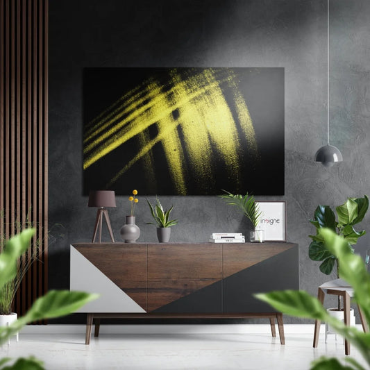 Stunning Brushed Aluminium Dibond Art Print with Gold Accents | Insigneart USA | vintageantiquesgifts.com