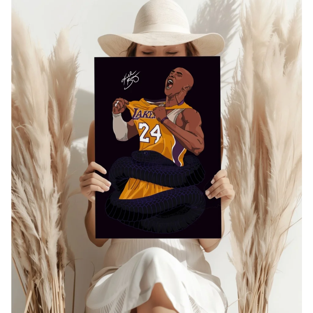 Kobe Bryant Mamba Insigne Aluminum Prints Lakers Legend Wall Art | Contemporary Home Wall Art | vintageantiquesgifts.com