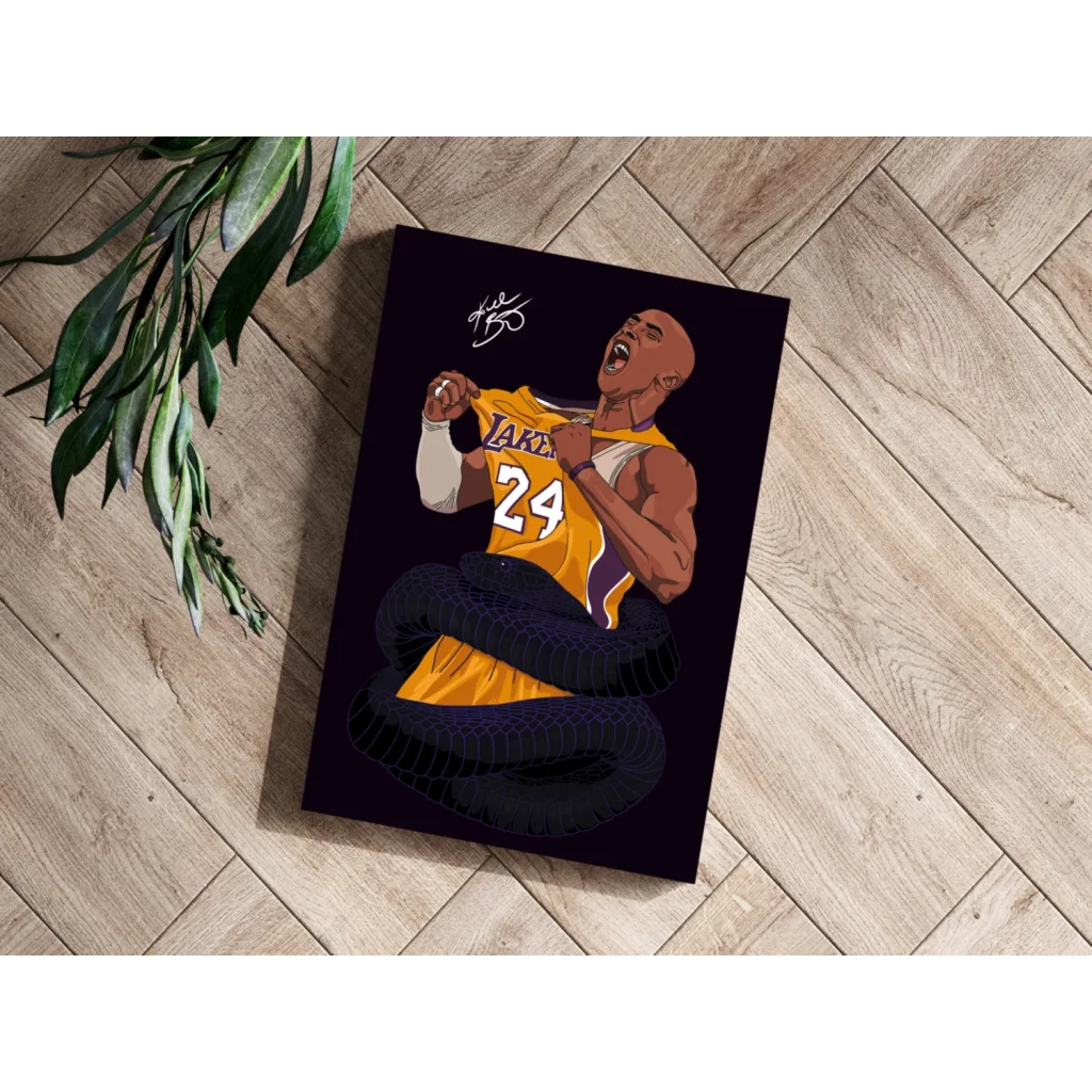 Kobe Bryant Mamba Insigne Aluminum Prints Lakers Legend Wall Art | Modern Wall Art Decor | vintageantiquesgifts.com