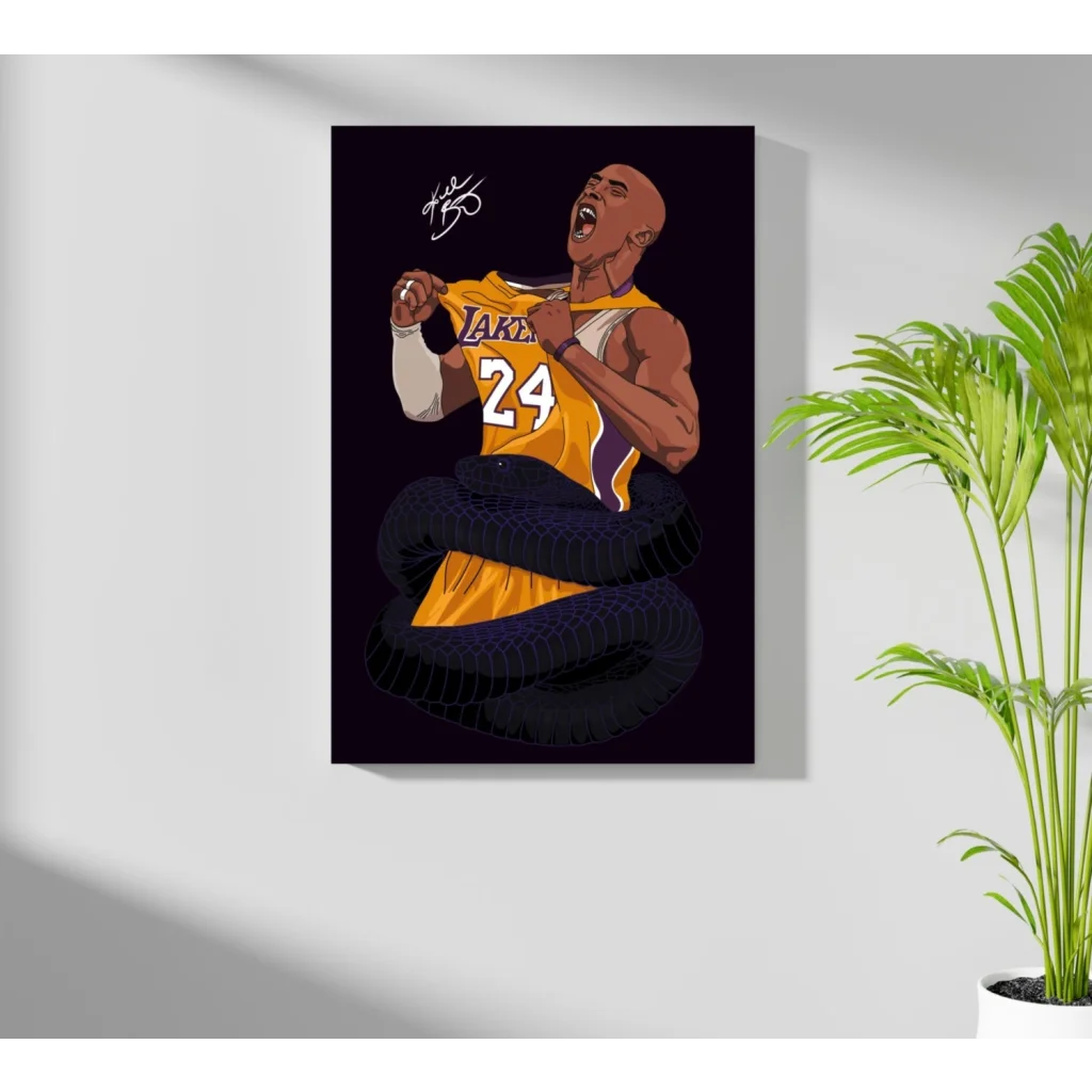 Kobe Bryant Mamba Insigne Aluminum Print Lakers Legend Art
