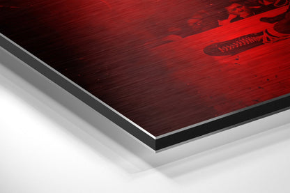 Crimson Ring Standing Boxer Brushed Aluminium Dibond Wall Art