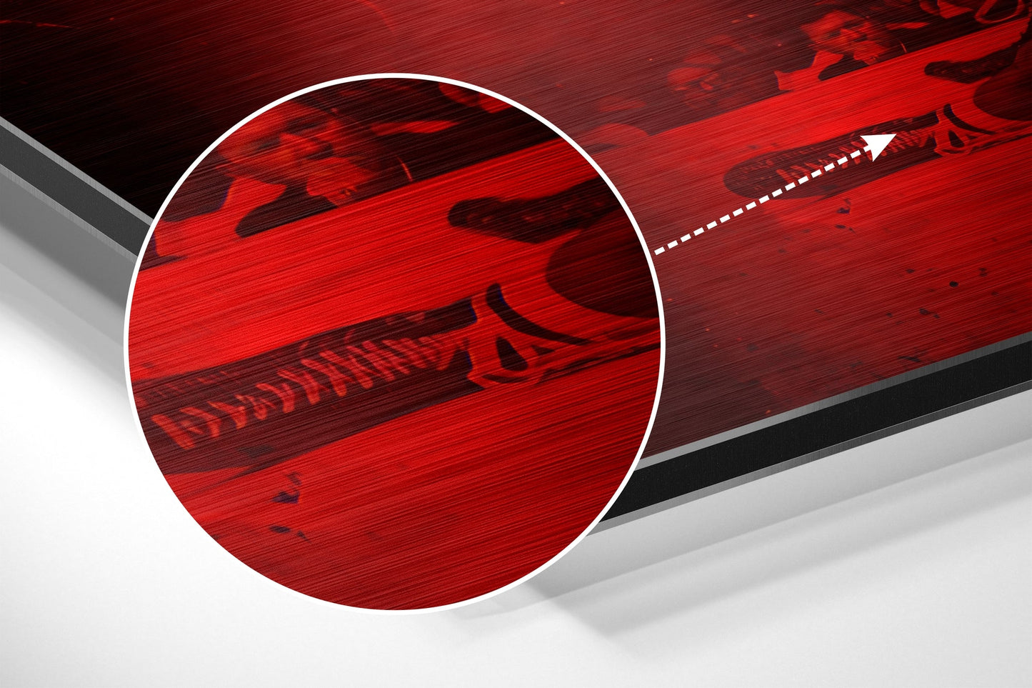 Crimson Ring Standing Boxer Brushed Aluminium Dibond Wall Art