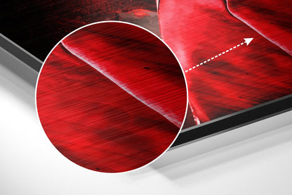Red Jacket Gold Chains Rapper Brushed Aluminium Dibond Wall Art