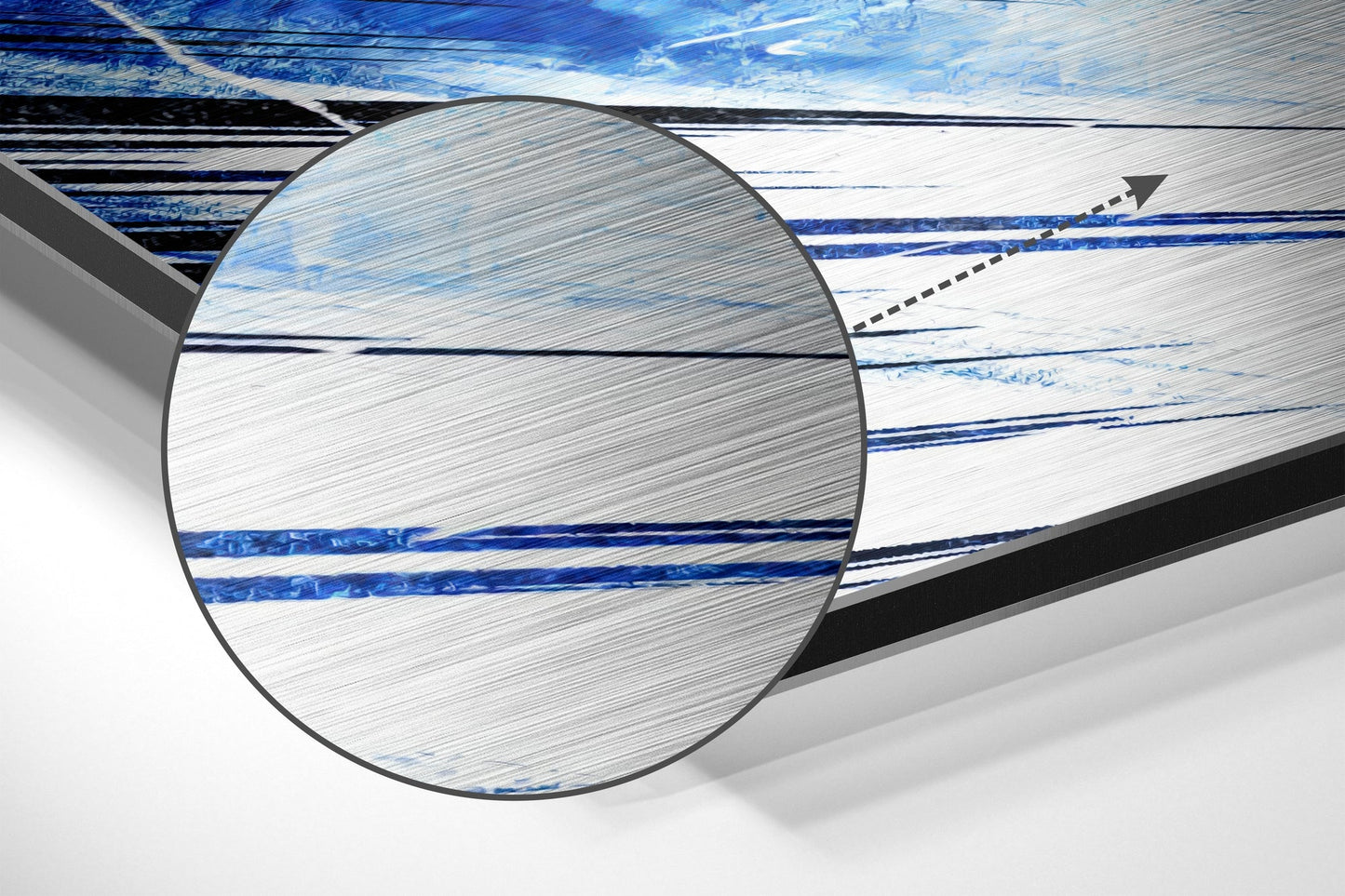 Blue Plaid Shirt Rapper With Mic Brushed Aluminium Dibond Wall Art