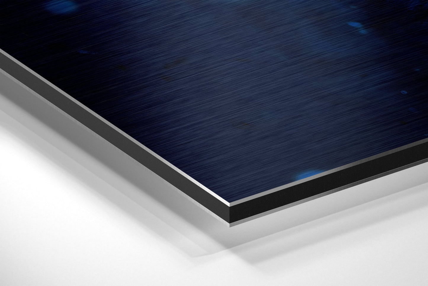 Blue Smoke Stage Singing Rapper Brushed Aluminium Dibond Wall Art