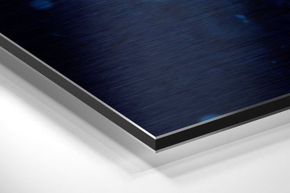 Blue Smoke Stage Singing Rapper Brushed Aluminium Dibond Wall Art