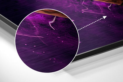 Purple Number 23 Jersey Back View Brushed Aluminium Dibond Wall Art