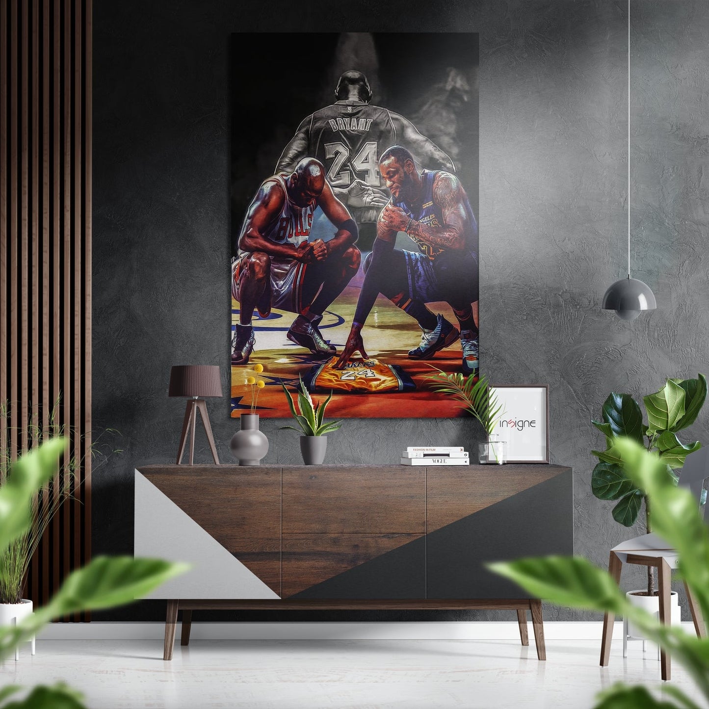 Basketball Legend Tribute Brushed Aluminium Dibond Wall Art