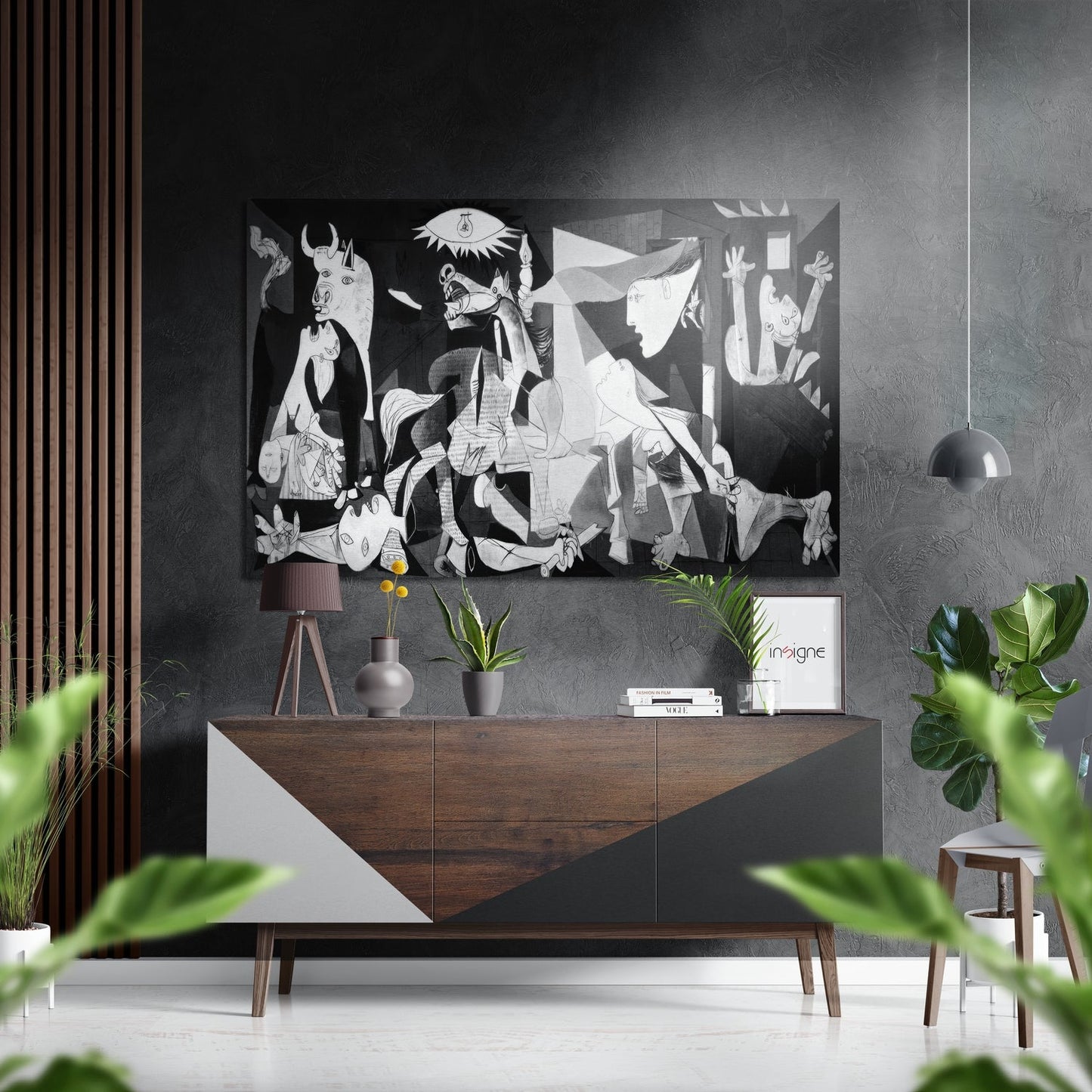 Cubist Anti-War Mural Brushed Aluminium Dibond Wall Art