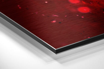 Number 7 Red Jersey Back View Brushed Aluminium Dibond Wall Art