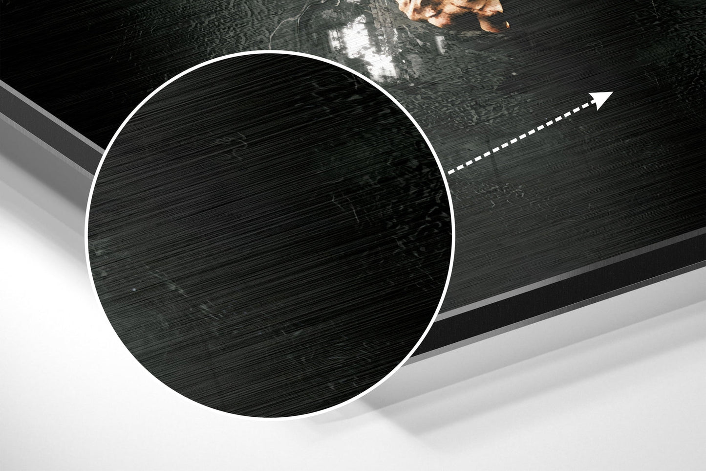 Monochrome Striped Kit Goal Shout Brushed Aluminium Dibond Wall Art
