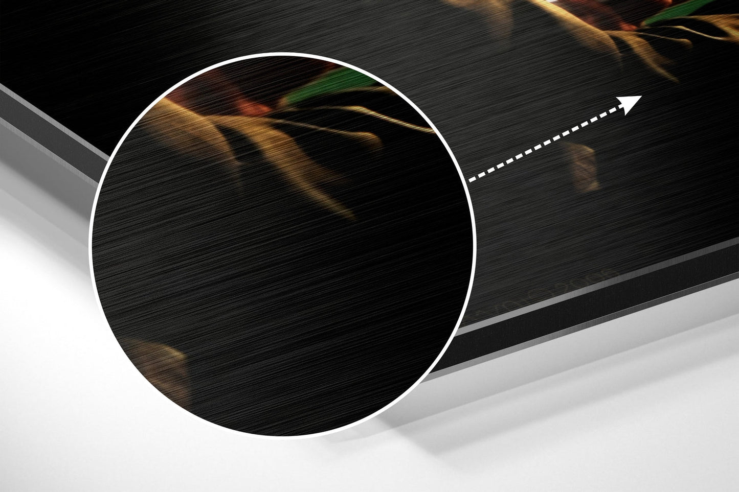 Retro Casino Green Baize Table Brushed Aluminium Dibond Wall Art