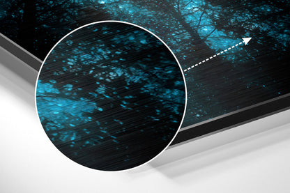 Never Stop Looking Up Teal Starfield Brushed Aluminium Dibond Wall Art