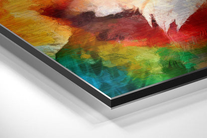 Fiery Rainbow Cloud Eagle Brushed Aluminum Dibond Wall Art