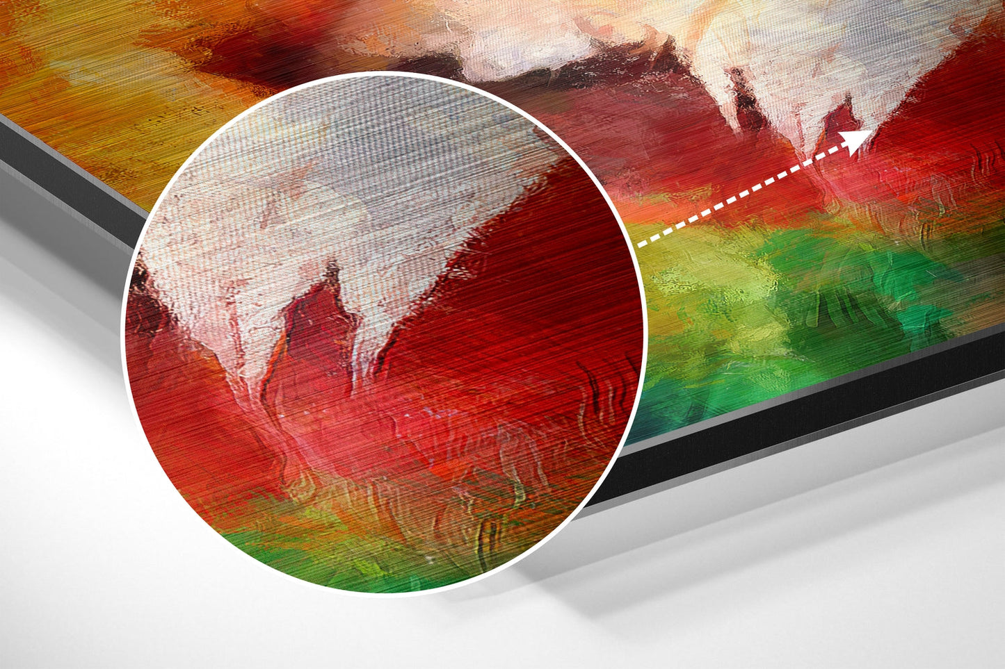 Fiery Rainbow Cloud Eagle Brushed Aluminum Dibond Wall Art