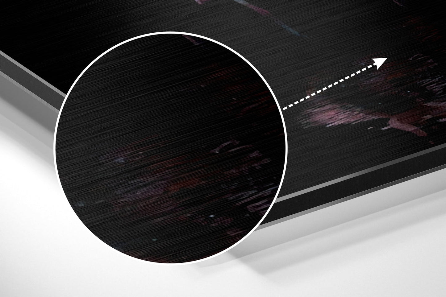 Flamingo Flock On Black Brushed Aluminium Dibond Wall Art