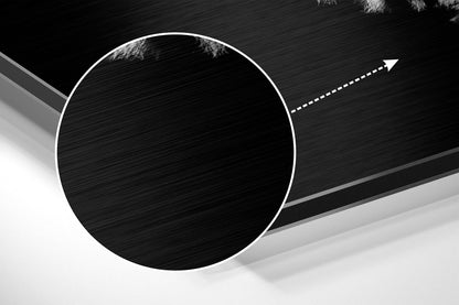 Dark Shadow Zebra Profile Portrait Brushed Aluminium Dibond Wall Art