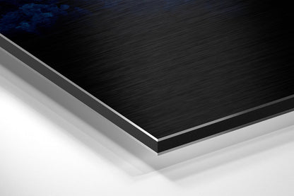 Blue Nebula Clouds in Deep Space Brushed Aluminium Dibond Wall Art