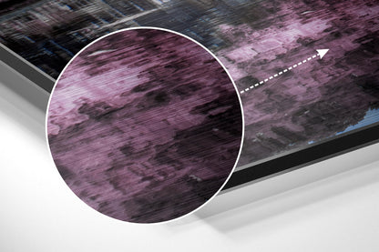 Pink Blossom Canal Reflection Brushed Aluminium Dibond Wall Art