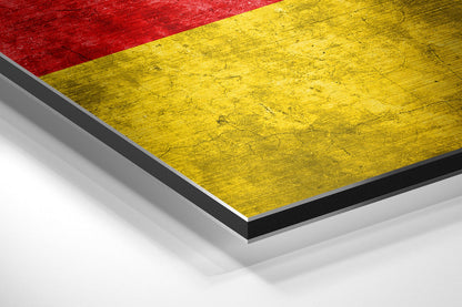 Grunge Textured German Flag Brushed Aluminium Dibond Wall Art