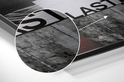Red and Black Magazine Collage Brushed Aluminium Dibond Wall Art
