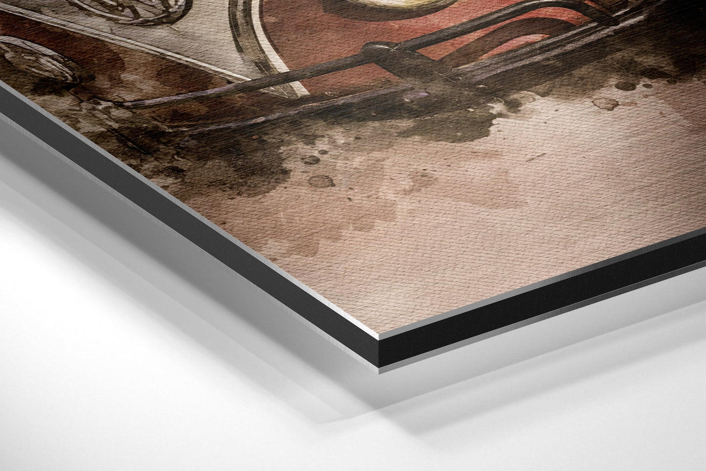 Retro Camper Van Brushed Aluminium Dibond Wall Art