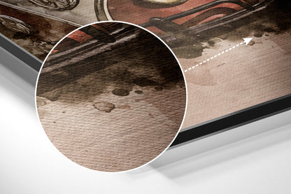 Retro Camper Van Brushed Aluminium Dibond Wall Art