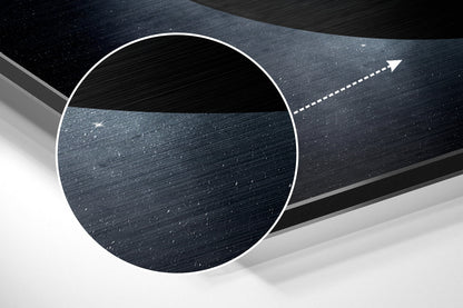 Earth and Distant Moon Starlit Space Brushed Aluminium Dibond Wall Art