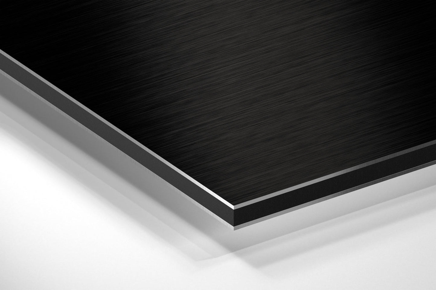 Orange Swirling Smoke On Black Brushed Aluminium Dibond Wall Art